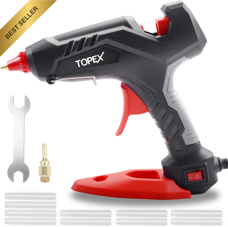 100W Hot Glue Gun Craft Kit Fast Preheating W/ 10 Pcs Premium Hot Glue Sticks