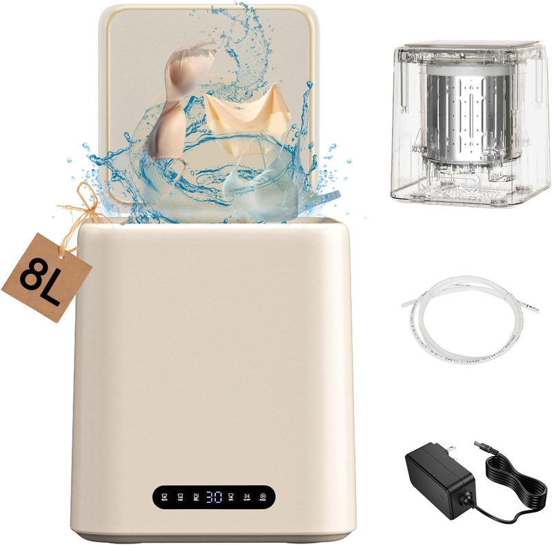 Mini Fully Automatic Washing Machine for Delicates, Ideal for Bras, Underwear, and Socks - Compact and Efficient Laundry Solution
