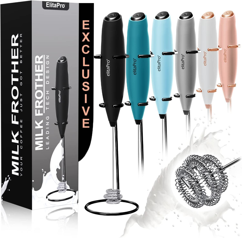 ElitaPro Luxury Edition, Tornado’ effect Milk frother, Leading Tech Design Black