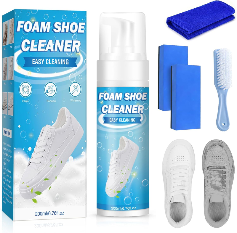 Limpiador de zapatos, kit de limpieza de zapatos blancos, zapatillas de deporte de 200 ml