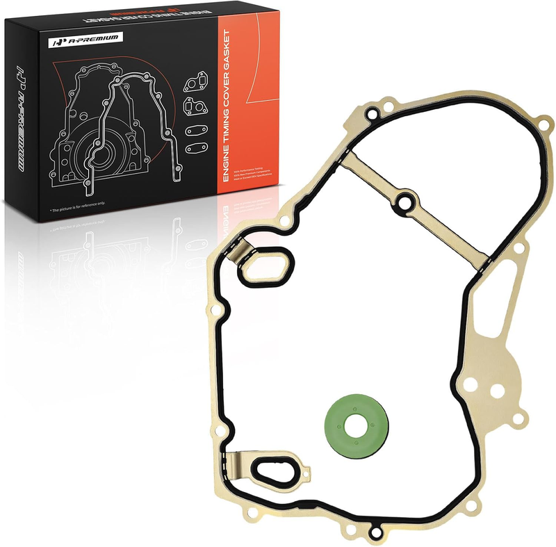 Engine Timing Cover Gasket Set Compatible with Chevrolet Equinox, Malibu, Impala, HHR, Cobalt, Captiva Sport & GMC Terrain & Buick Lacrosse, Verano, Regal, Allure & Pontiac & Saturn