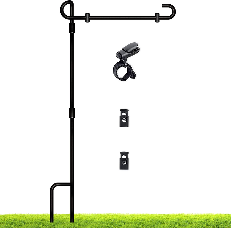 Garden Flag Stand Premium Yard Flag Pole Holder 35.4 ×16.4 Inch Metal Powder Coa