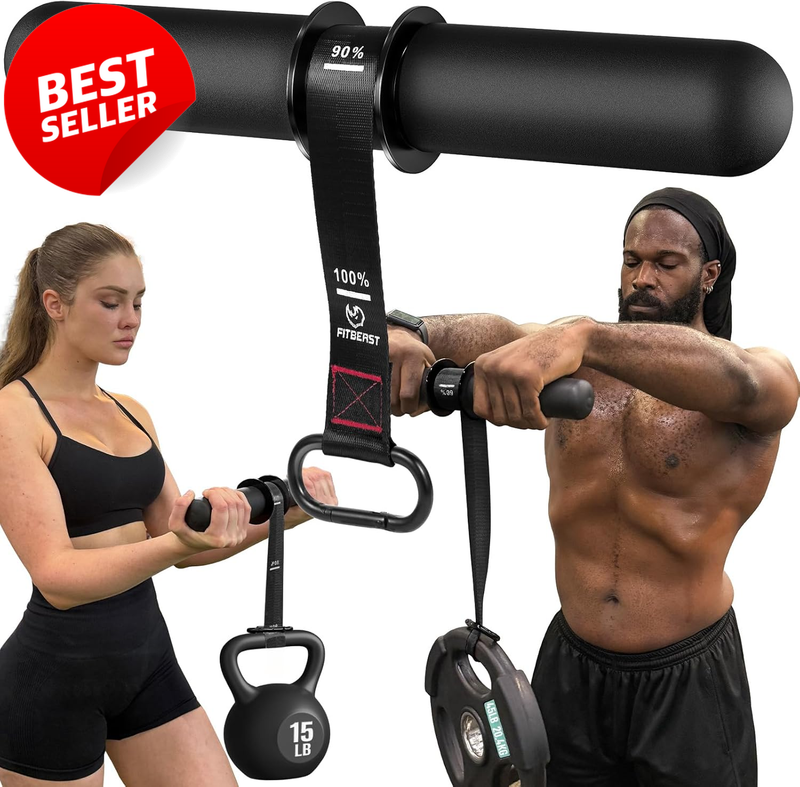 Forearm Strengthener Wrist Roller Exerciser Grip Trainer Adjustable Strap - US