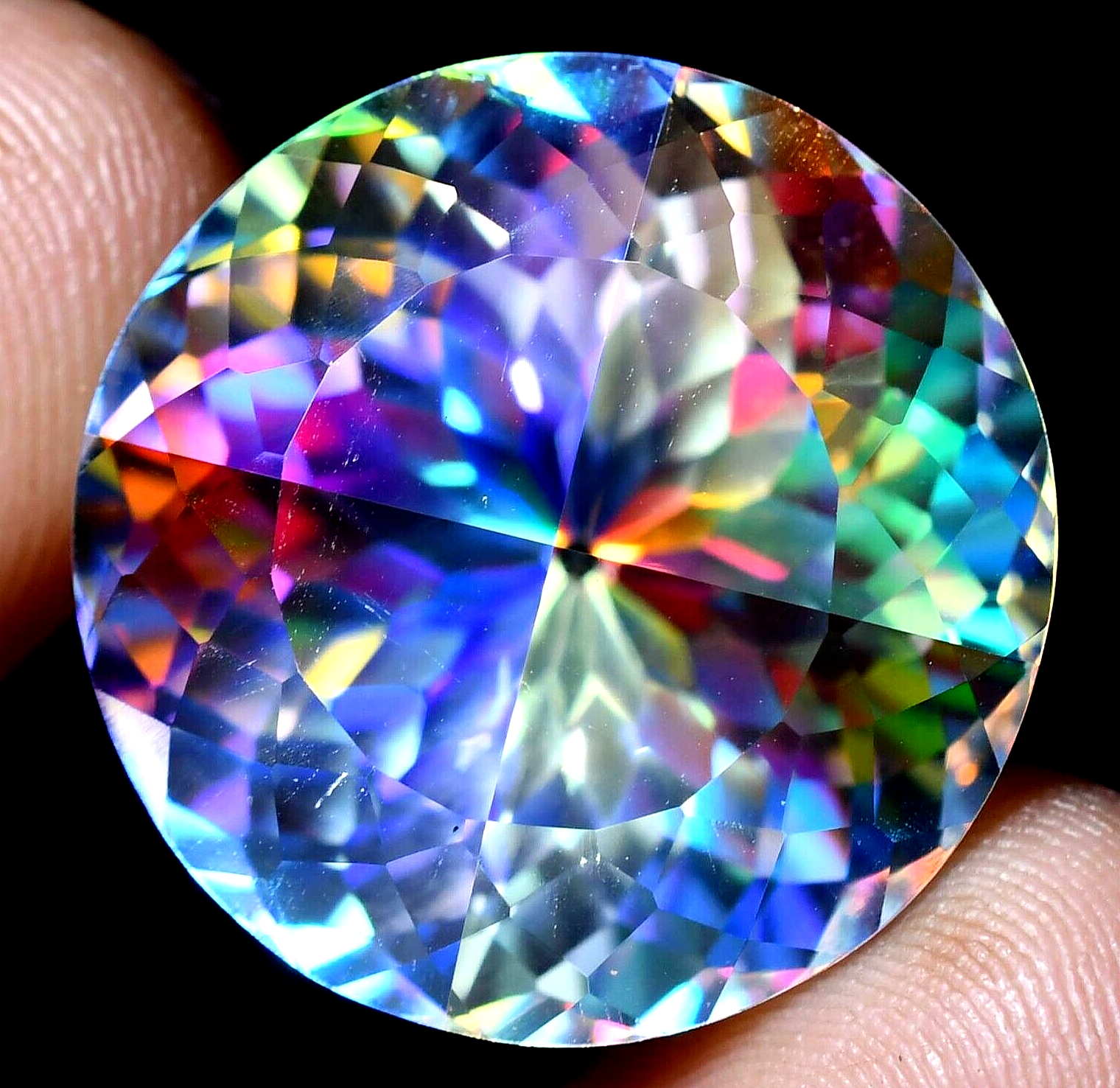 Natural Rainbow Color Mystic Quartz 48.75 Ct AAA+ Certified