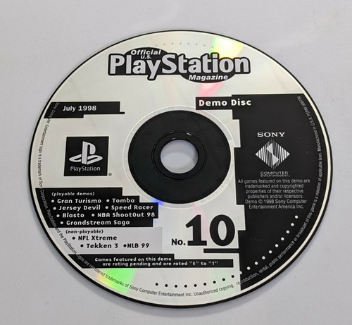 Official U.S. PlayStation Magazine Demo Disc #10 July 1998 Official U.S. PlayStation Magazine Demo Disc #10 July 1998