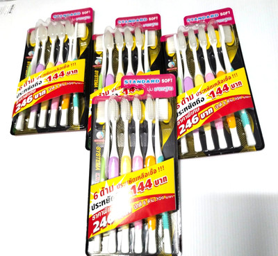 4x 6 Systema Original Toothbrushes STANDARD SOFT& Slim Strong Advanced Oral Care
