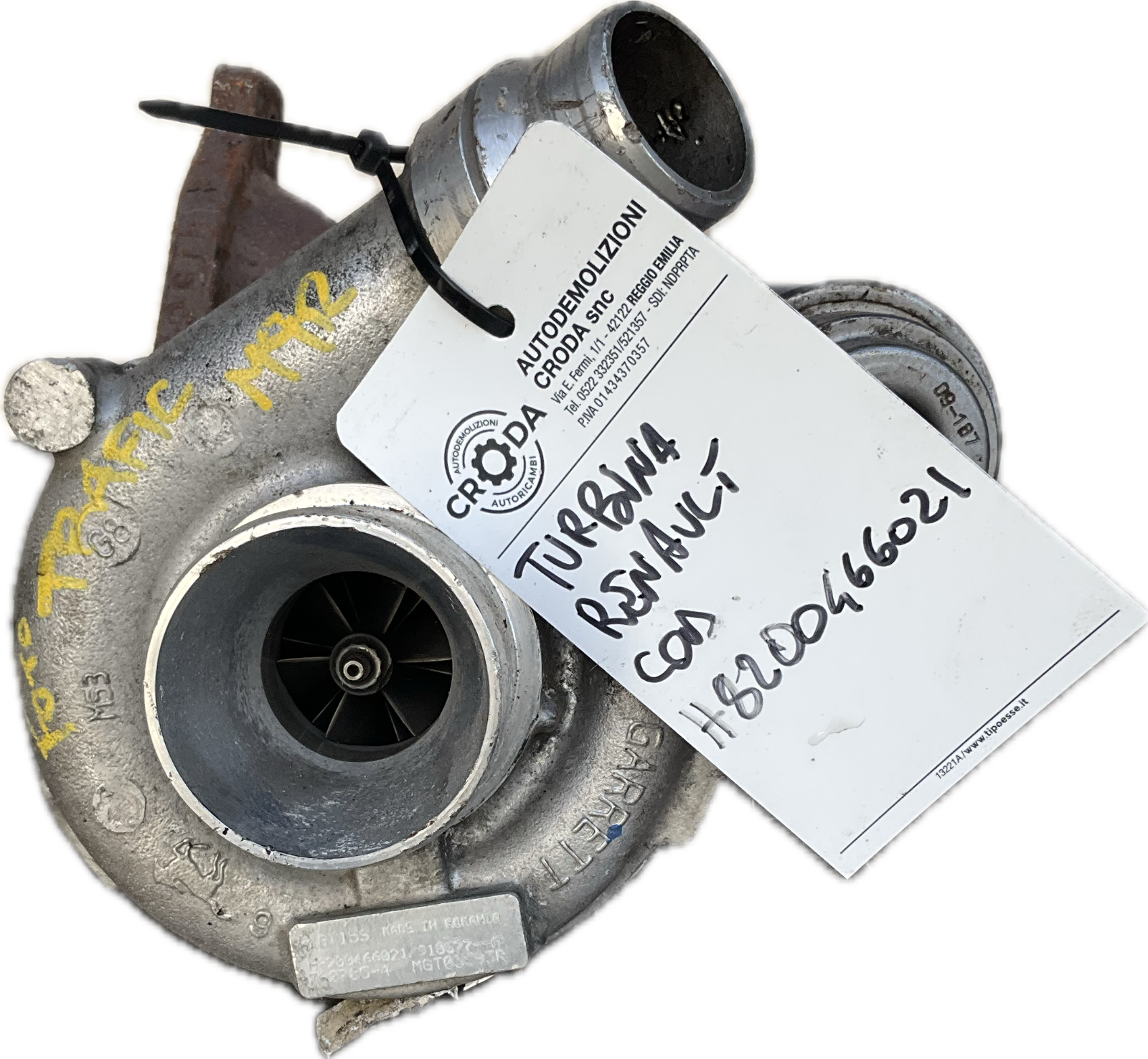 Turbo turbina per modello RENAULT OPEL 2.0 D codice ricambio: H8200466021