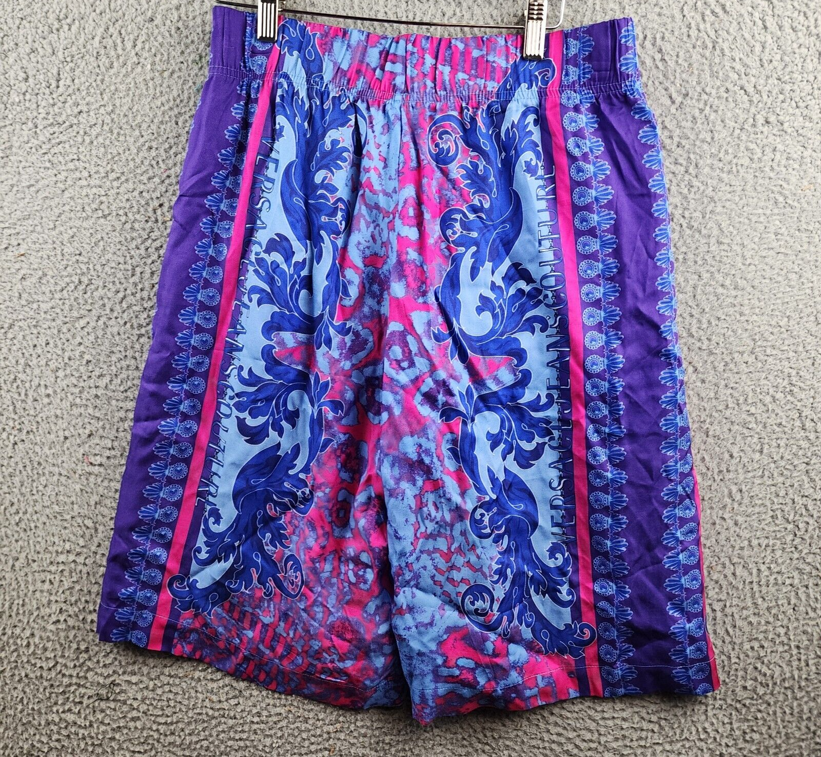 Versace Jeans Couture Corti Bermuda Shorts Men's XS Cerulean Elastic Waist~ - Picture 14 of 16