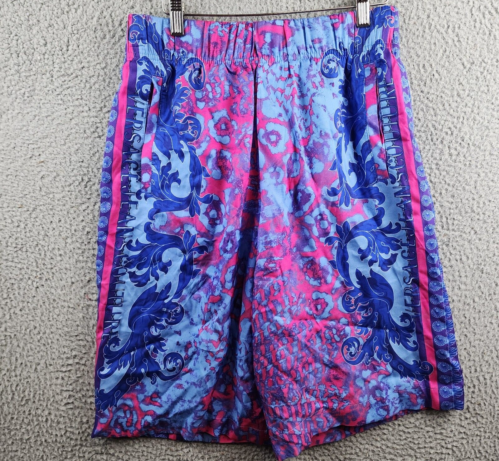 Versace Jeans Couture Corti Bermuda Shorts Men's XS Cerulean Elastic Waist~ - Picture 2 of 16