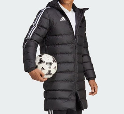 ADIDAS ORIGINALS ADIDAS MEN TIRO 23 LONG DOWN COAT PADDED JACKET BLACK TOP GYM PARKA COAT HS7238