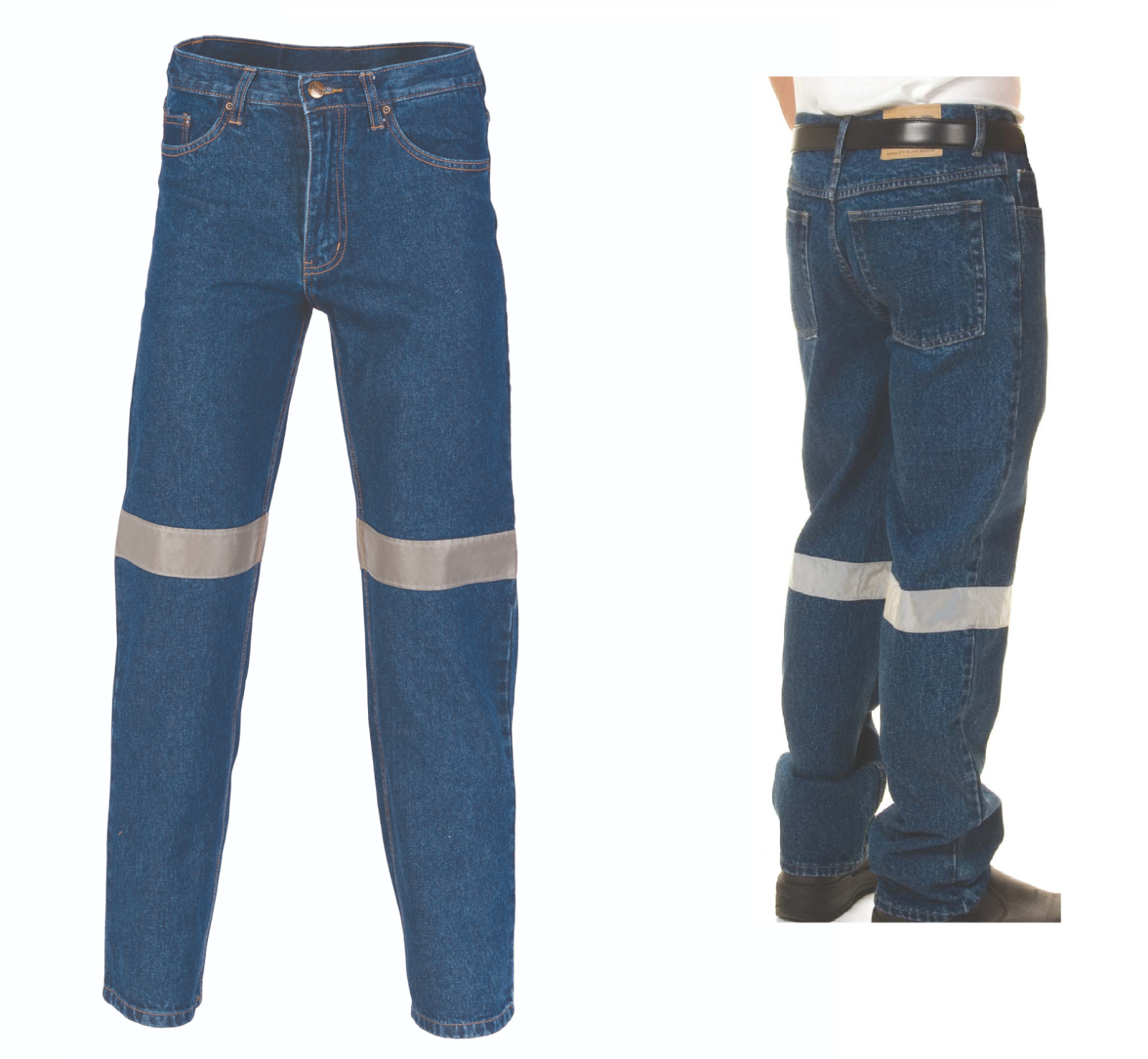 DNC 3 PACK DENIM JEANS WITH 3M R/TAPE DNC WORK WEAR 3327