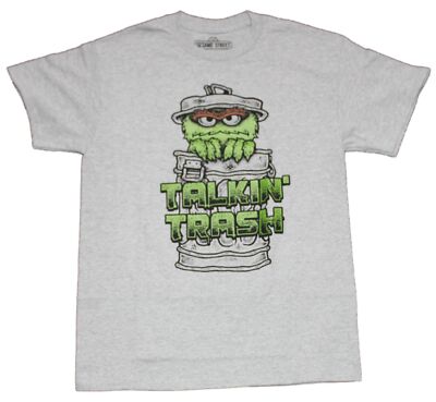 Sesame Street New Adult T-Shirt - Oscar The Grouch Talking