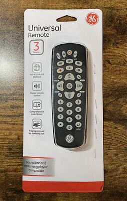 GE Programmable Universal Remote Control 3 Device 34456 BRAND NEW in package