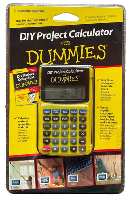 DIY Project Calculator For Dummies #8509-Durable and Fast Accurate Estimates-NEW