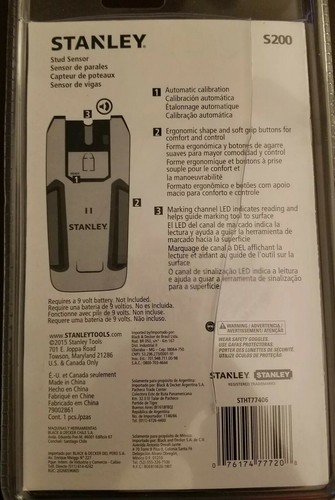 Stanley Stud Sensor S-200 AC Live Wire Detection
