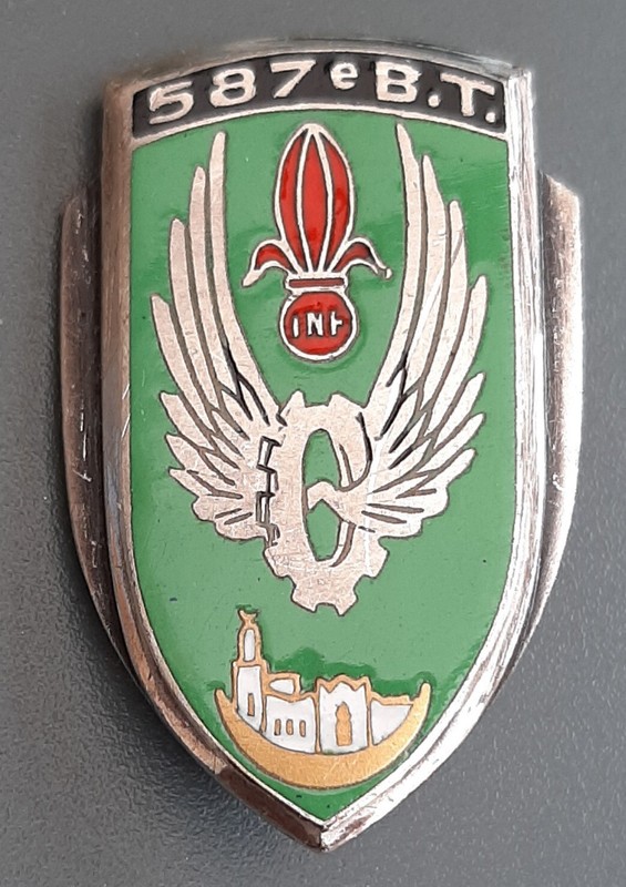 Insigne 587Â° Bt Bataillon Du Train Tablat Afn Algerie Original Arthus Bertrand