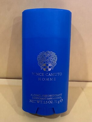 VINCE CAMUTO HOMME for Men Deodorant Stick Alcohol Free 2.5 oz NEW OVAL SHAPE