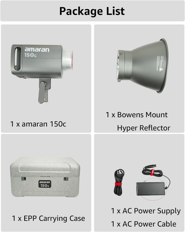 amaran 150c Video Light,150W Output Bowens Mount LED Video Light,RGB Studio Ligh