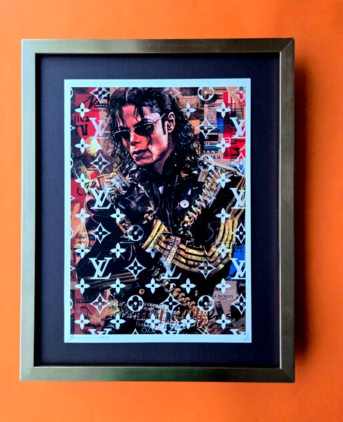 DEATH NYCマイケル・ジャクソン LOUISVUITTON 現代アート 🔥Death NYC Original Framed Hand Signed MICHAEL JACKSON