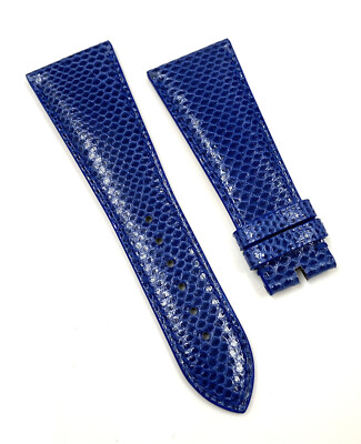 Genuine Chopard 25mm x 18mm Blue Lizard Leather Watch Band Strap