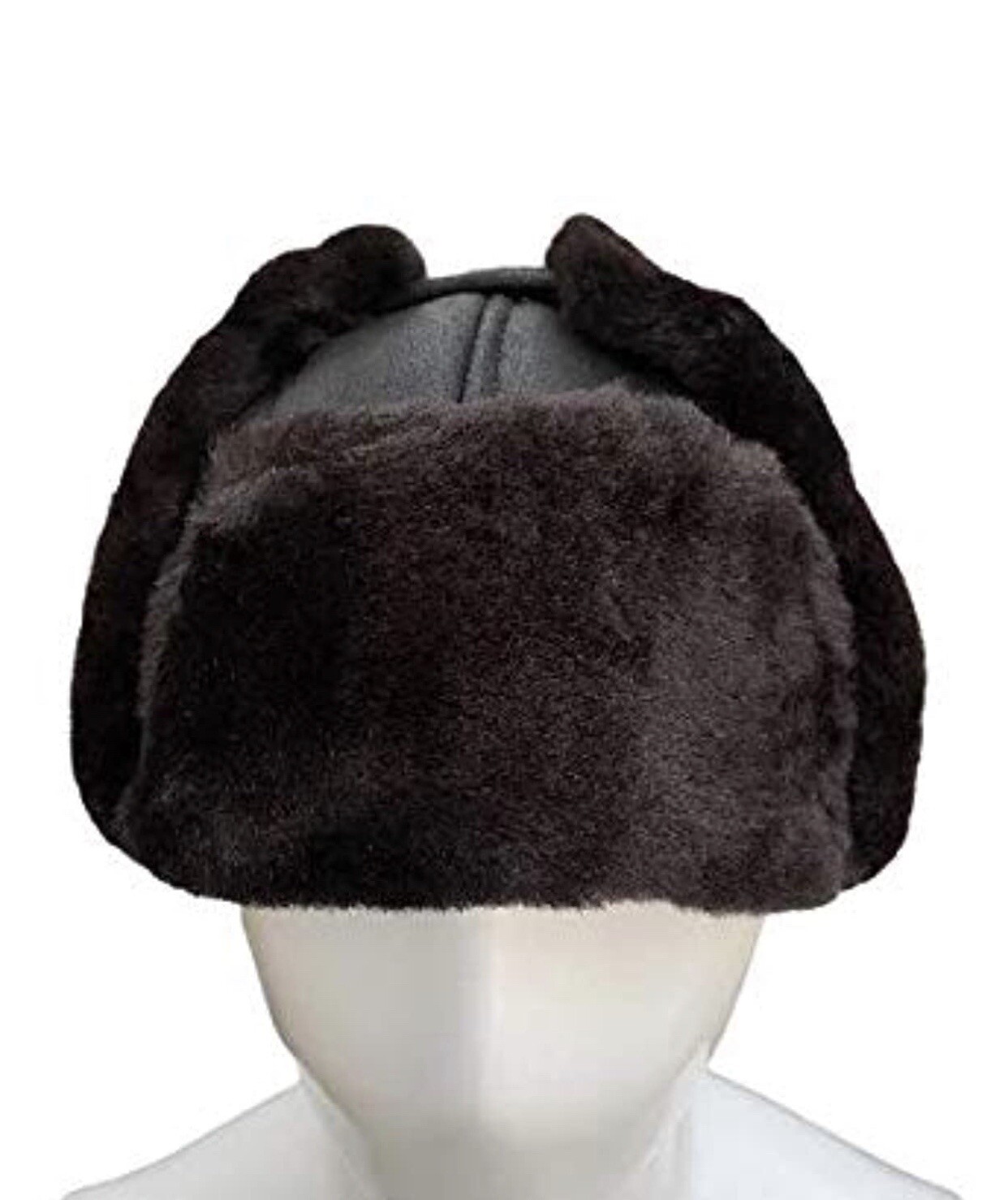 REAL SHEEPSKIN SHEARLING LEATHER FUR HAT Winter Ushanka Trapper Beanies S-2XL