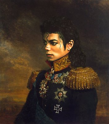 100% Hand Painted Portrait Oil Painting on Canvas/General  Michael Jackson 
