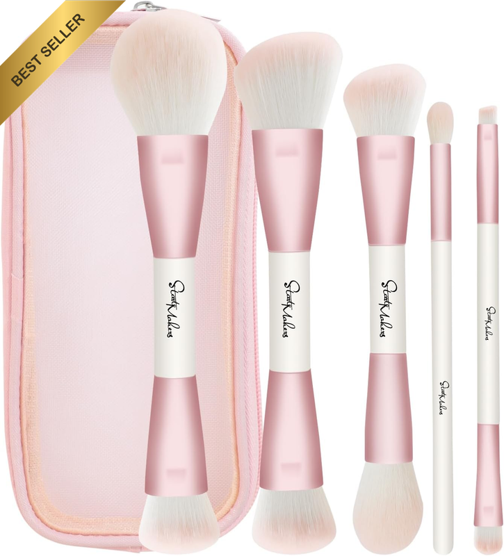 Makeup Brushes 5Pcs Double Ended Makeup Brush Set with Foundation Brush Conceale