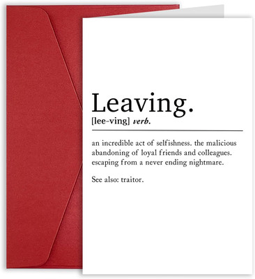 Funny Leaving Card New Job Card for Coworker, Job Leaving Gift for Partner, Work