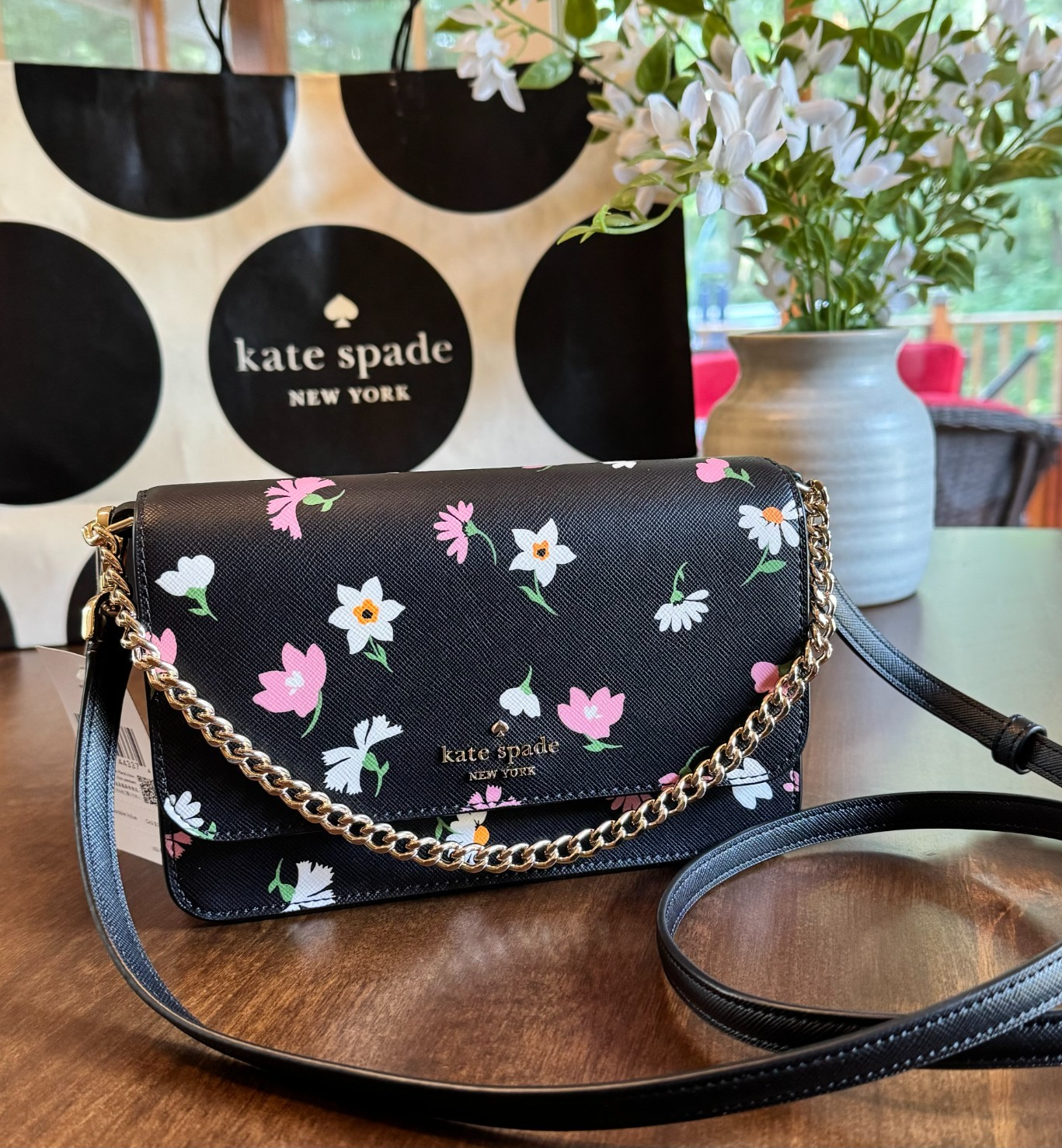 kate spade 花柄 ハンドバッグ ケイトスペード サム 2way ハンドバッグ ショルダー 25周年 花柄