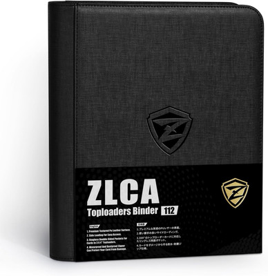 ZLCA Toploader Card Binder, 4-Pocket Trading Card Album Holder Fits for 3 X 4'' 