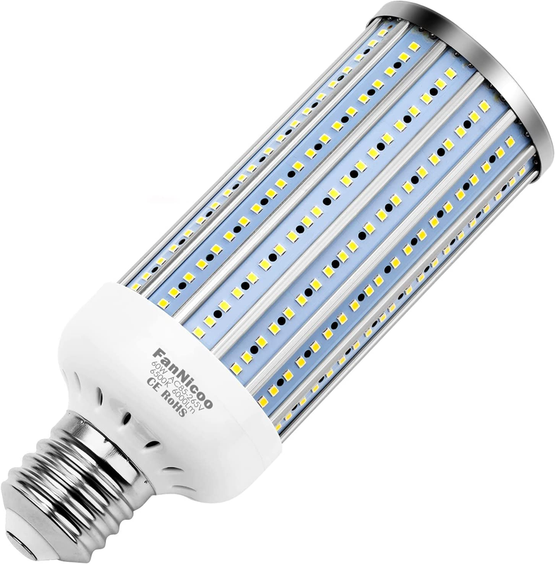 LED Corn Light Bulb 500W Equivalent 60W 6000Lumen 6500K E39 