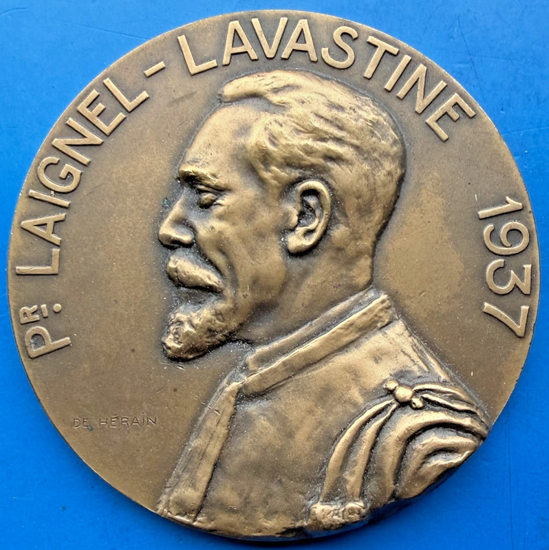 Professeur Laignel Lavastine 1937 - 80 Mm 221 Gr Bronze Par De Herain