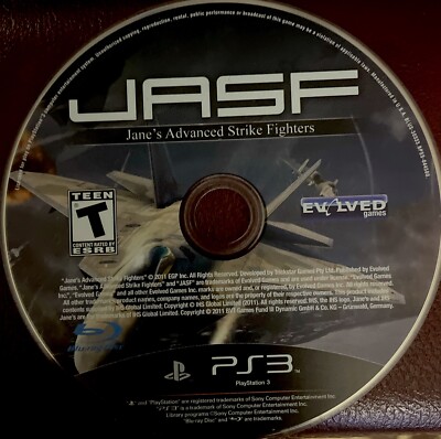 JASF: Jane's Advanced Strike Fighters (Sony PlayStation 3, 2011) Disc Only