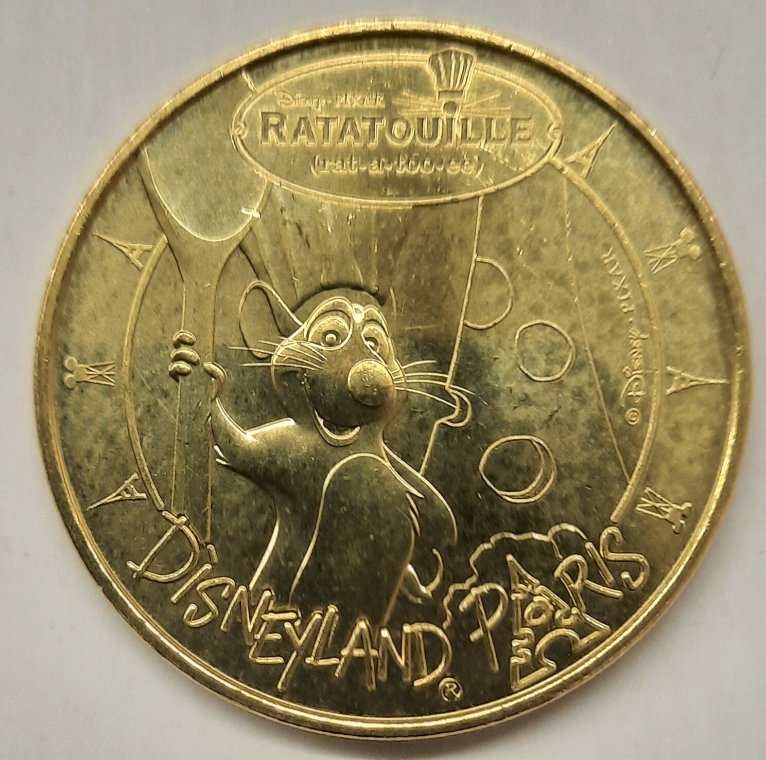 Disneyland Paris Collectibles Souvenir Coin Pixar Ratatouille Remy New 2024