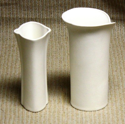 Ceramic Bisque Set Bud Vases Evergreen Mold 656 U-Paint Ready To Paint