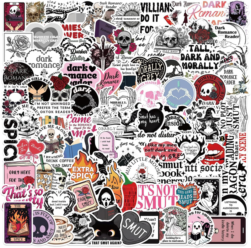 100PCS Dark Romance Book Stickers Kindle Aesthetic Vinyl Decals Waterproof