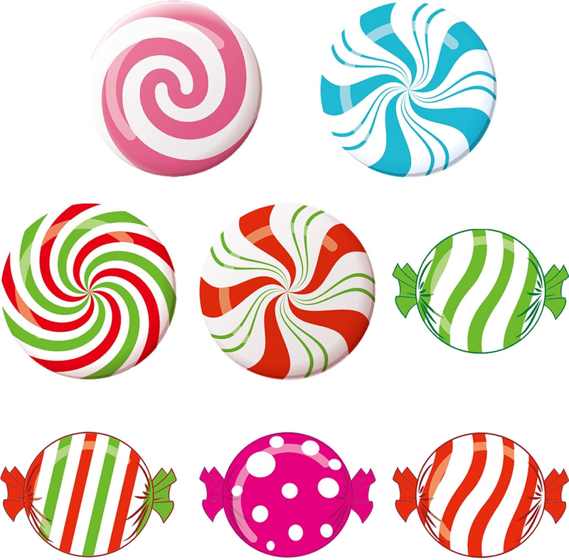 Blulu 40 Pieces Candy Cutouts Bulletin Board Decor Christmas