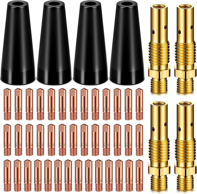 Therwen 48 Pcs Mig Welder Contact Tips, 0.035"(0.9Mm) Kit