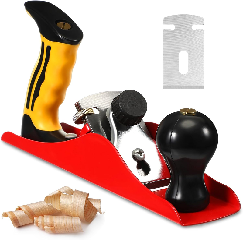 Hand Planer with 2 Inch Blade Adjustable Smoothing Wood Plane Universal Bench Pl