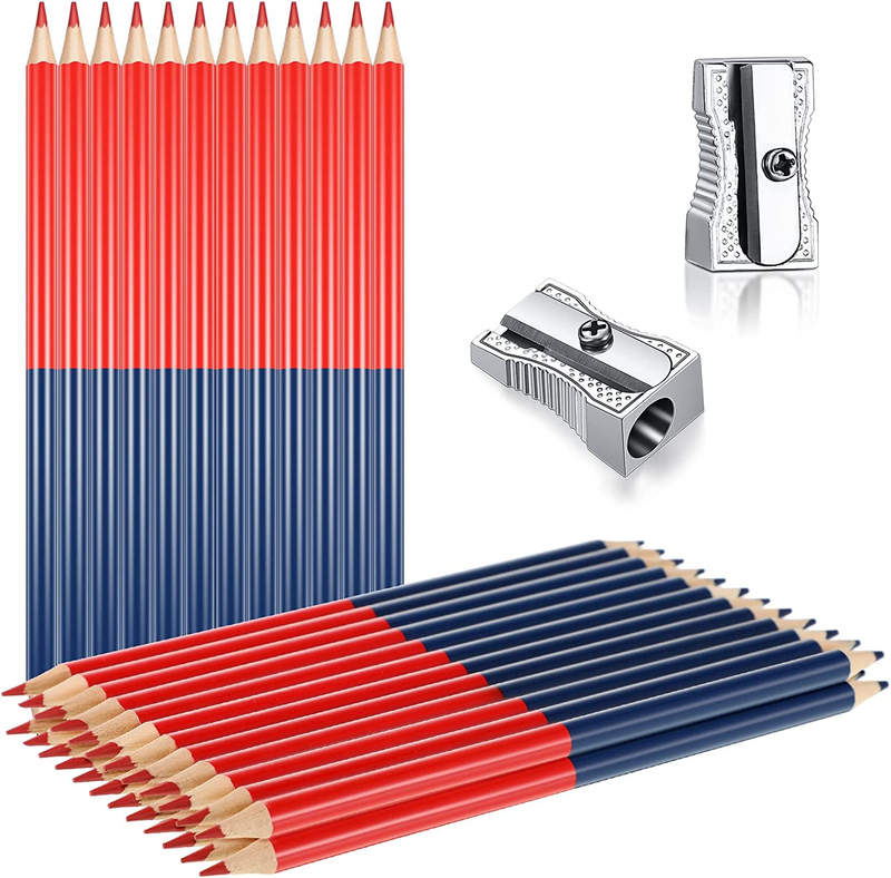 36 Pcs Checking Pencils Red and Blue Erasable Pencils Double Colored Pencils Pre