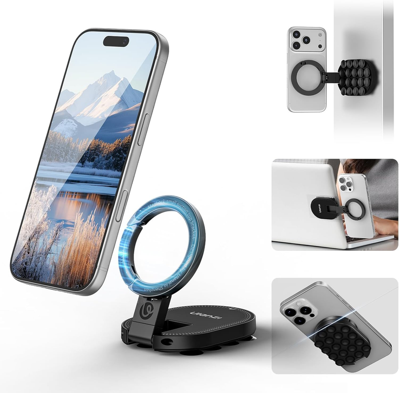 MA39 3-In-1 Suction Magnetic Phone Holder for Magsafe, 360° Rotatable Phone Trip
