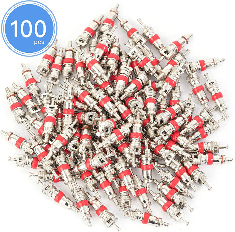 100Pcs Premium Tyre Tire Valve Cores, Valve Stem Core Part Replacement, Universa