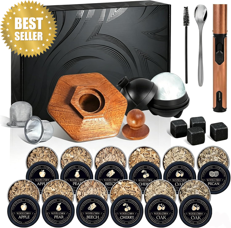 Whiskey Smoker Kit Men Gifts - Cool Gadgets Whisky Christmas Birthday Gifts for