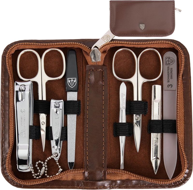 3 Swords Germany 8-Piece Manicure and Pedicure Set in Leather Gift Box