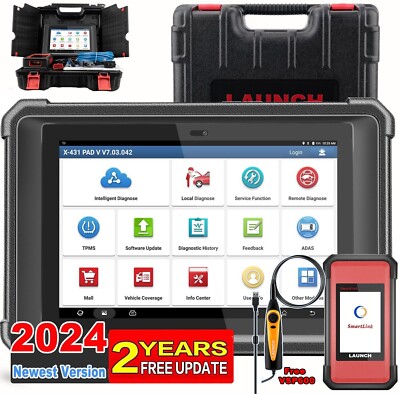 LAUNCH X431 PAD V PAD 7 OBD2 Car Truck Diagnostic Tool Scanner J2534 Programming