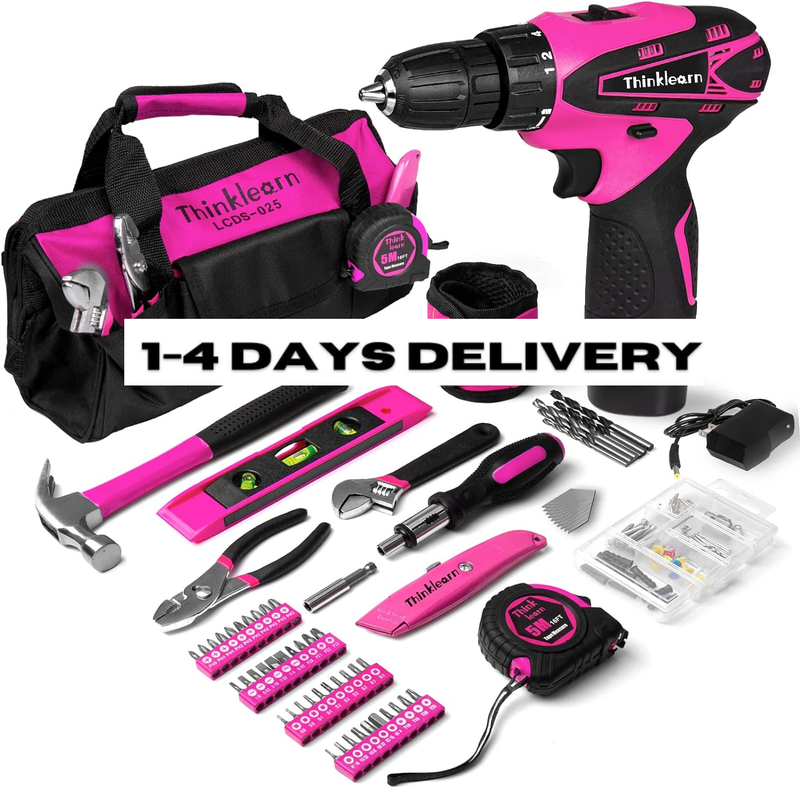 Set For Women, 137 Piece Hand And Power Tool Set With 12v Co