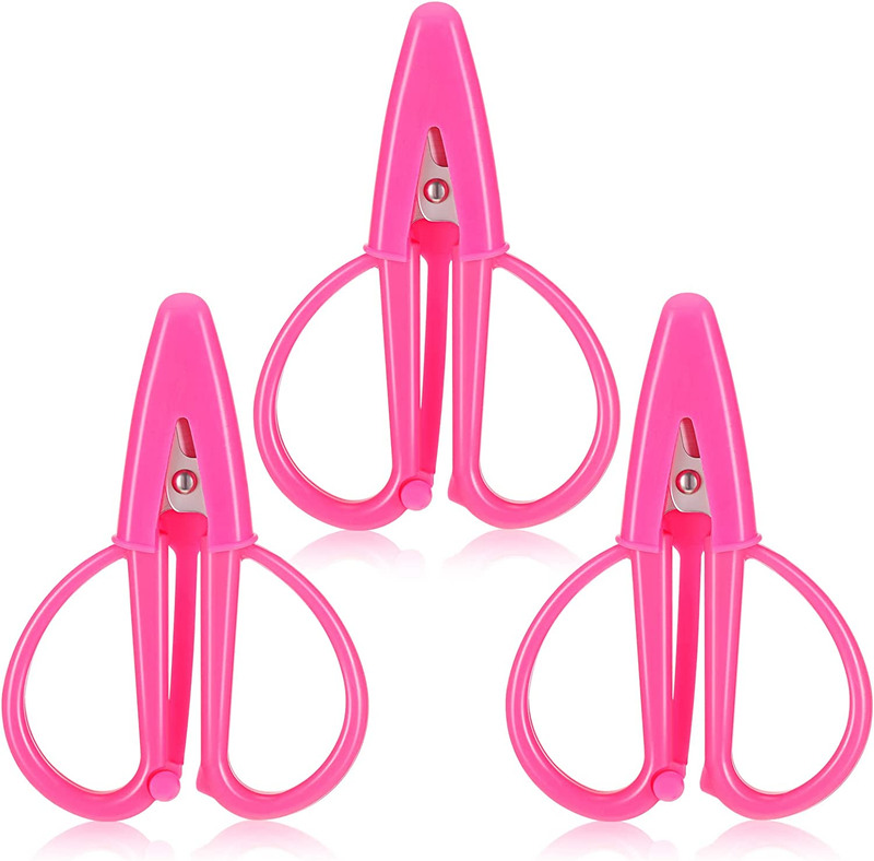 3 Mini Travel Scissors with Cover, 2.56X1.65" - Sewing, Embr