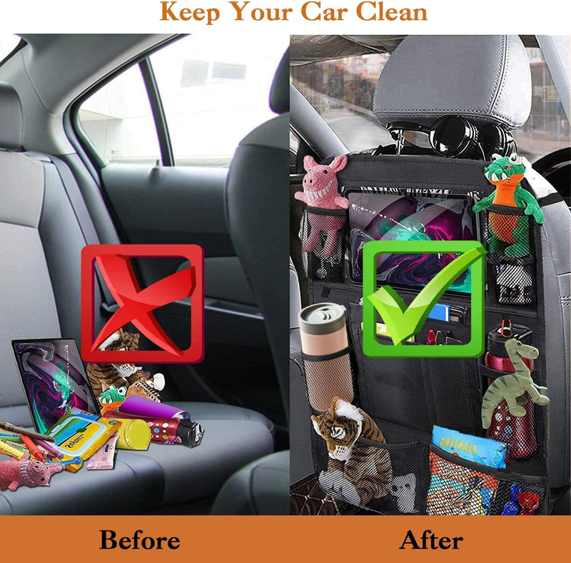 2 Pack Car Organizer Backseat, Car Seat Organizer Back Seat with 9 Storage Pocke