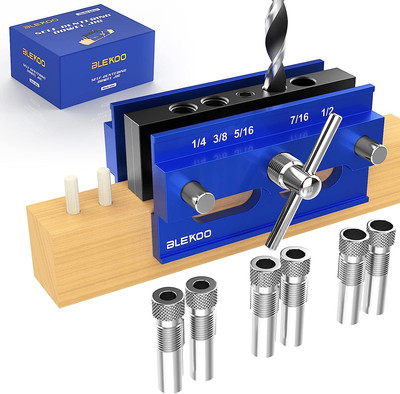 Self Centering Doweling Jig Kit, Drill Jig for Straight Holes Biscuit Joiner Set