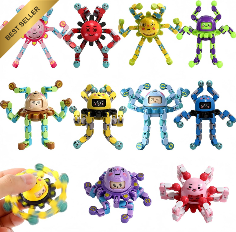 10 Pack Transformable Fidget Spinner Toys for Kids Adults